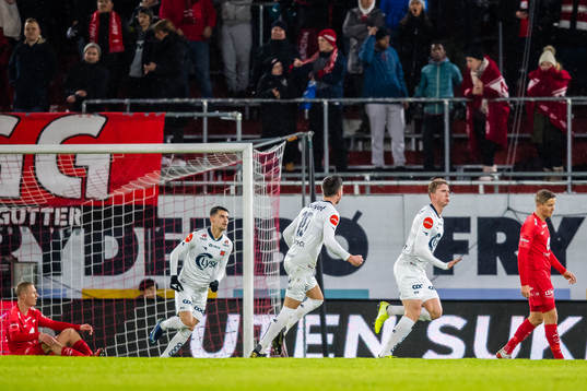 Kristian Thorstvedt of Viking celebrates