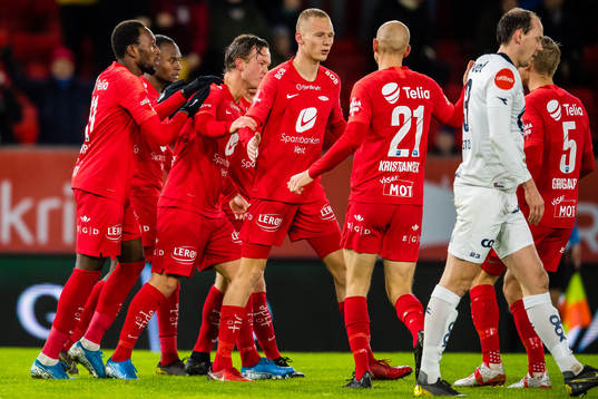 Fredrik Haugen of Brann celebrates