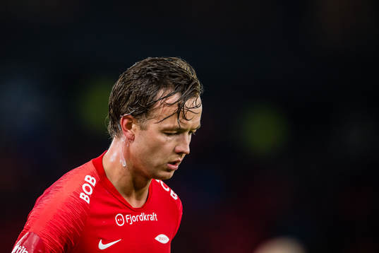 Fredrik Haugen of Brann looks dejected