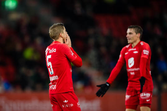 Thomas Grøgaard of Brann of Brann looks dejected