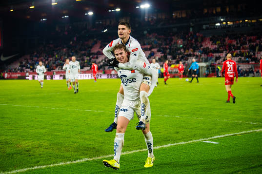 Kristian Thorstvedt of Viking celebrates with Ylldren