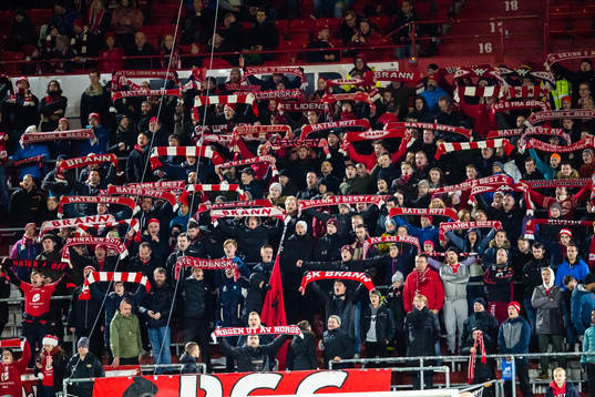 Spectators in the stands