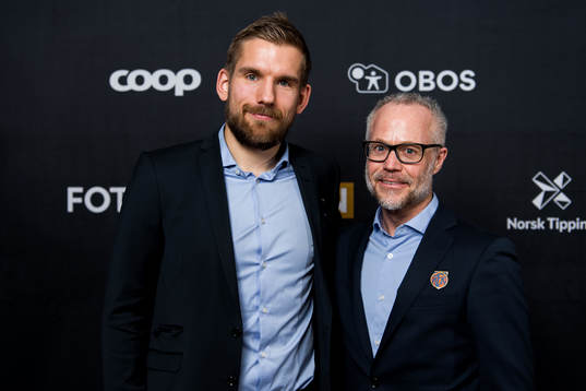 Oddbjørn Lie of Aalesund and Geir Steinar Vik, managing