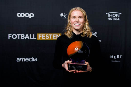 Julie Blakstad of Fart poses for a portrait with the award