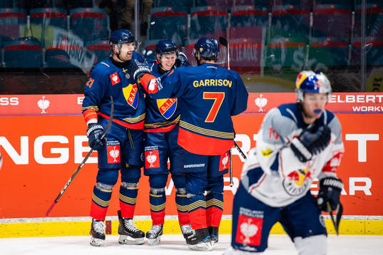Patrik Berglund of Djurgården celebrates the 1-0 goal