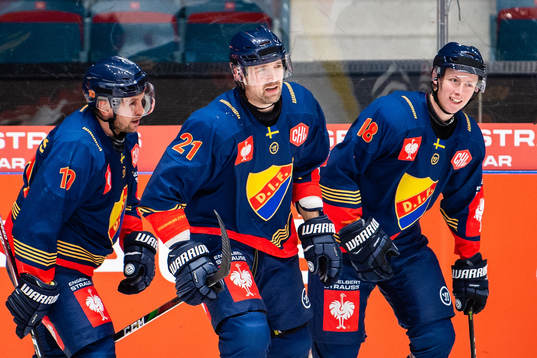 Patrik Berglund of Djurgården celebrates the 1-0 goal