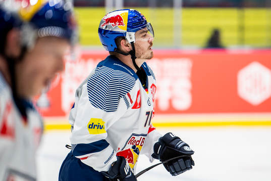 Chris Bourque of Red Bull Munich looks dejected