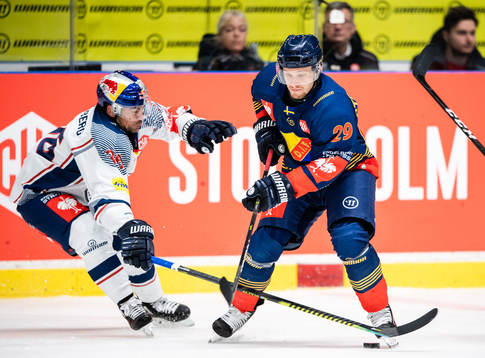 Yannic Seidenberg  of Red Bull Munich and Sebastian