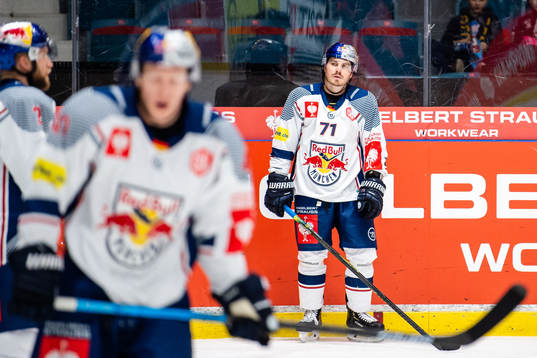 Chris Bourque of Red Bull Munich looks dejected