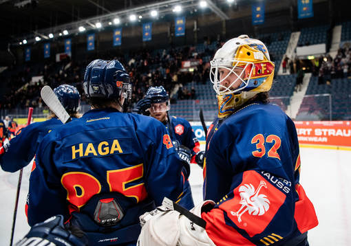 Goalkeeper Karri Rämö of Djurgården celebrates