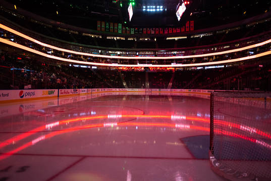 A photo of the ice