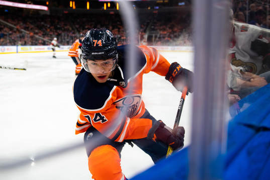 Ethan Bear of the Edmonton Oilers