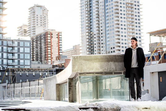 Joel Persson of the Edmonton Oilers poses for a portrait