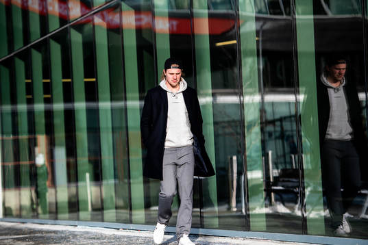 Joel Persson of the Edmonton Oilers poses for a portrait