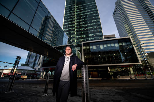 Joel Persson of the Edmonton Oilers poses for a portrait