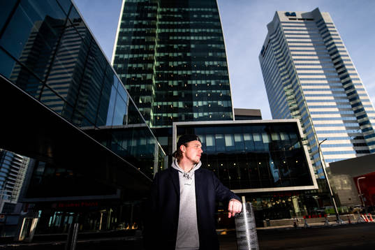 Joel Persson of the Edmonton Oilers poses for a portrait