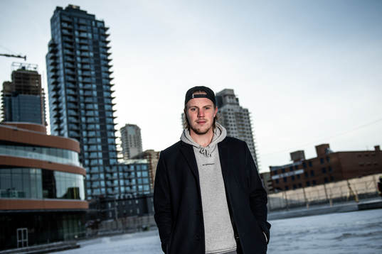 Joel Persson of the Edmonton Oilers poses for a portrait