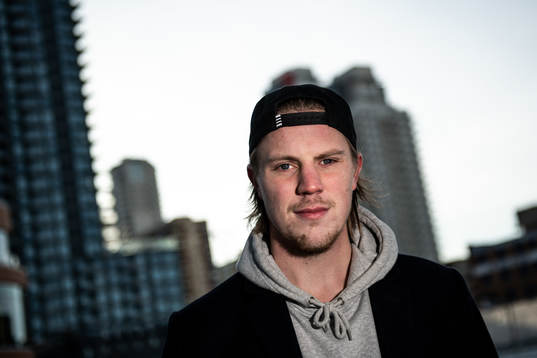 Joel Persson of the Edmonton Oilers poses for a portrait