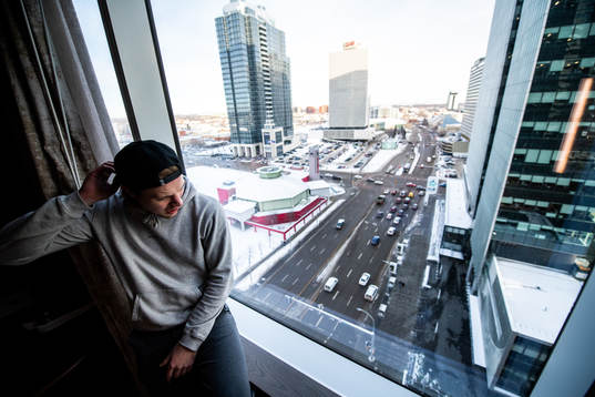 Joel Persson of the Edmonton Oilers poses for a portrait in