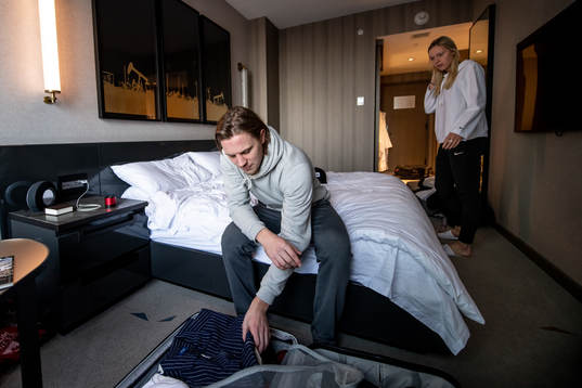 Joel Persson of the Edmonton Oilers poses for a portrait