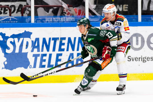 Malmö Redhawks Fredrik Händemark och Färjestads Albert