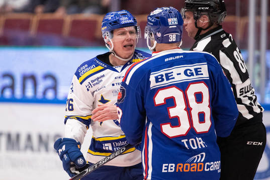 Leksands Patrik Zackrisson och Oskarshamns Nichlas Torp