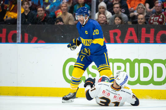 Frölundas Joel Lundqvist och Djurgårdens Dick Axelsson