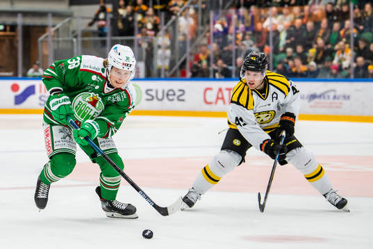 Rögles Erik Andersson och Brynäs Greg Scott