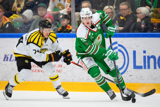 Brynäs Nicklas Danielsson och Rögles Dominik Bokk