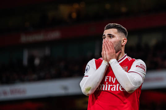 Sead Kolasinac of Arsenal looks dejected