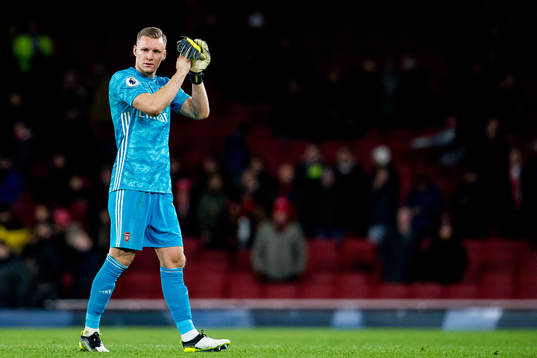 Goalkeeper Bernd Leno of Arsenal looks dejected