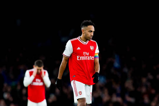 Pierre-Emerick Aubameyang looks dejected