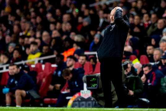 Fredrik Ljungberg, interim manager of Arsenal, looks