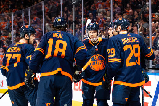 Oscar Klefbom, James Neal, Alex Chiasson, Connor McDavid