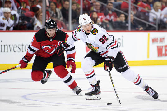 New Jersey Devils Andy Greene and Chicago Blackhawks