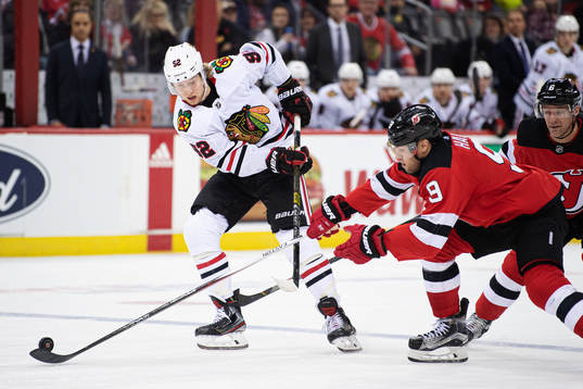 Chicago Blackhawks Alexander Nylander and New Jersey Devils