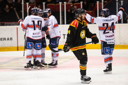 Växjös spelarna jublar