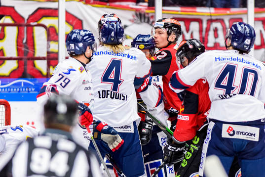 Malmö Redhawks Lars Bryggman och Linköpings Samuel