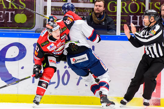Malmö Redhawks Emil Sylvegård  och Linköpings William
