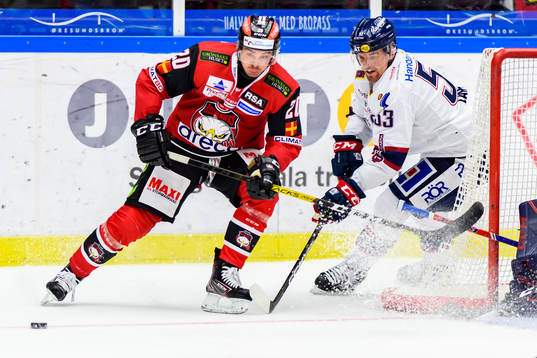 Malmö Redhawks Henrik Hetta  och Eddie Larsson