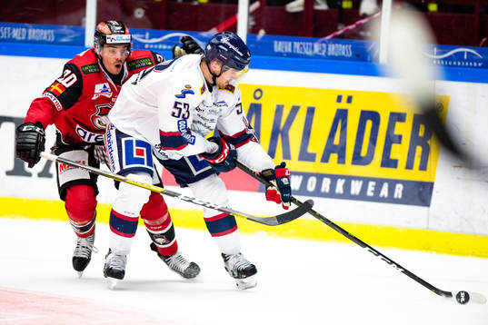 Malmö Redhawks Henrik Hetta och Linköpings Eddie Larsson