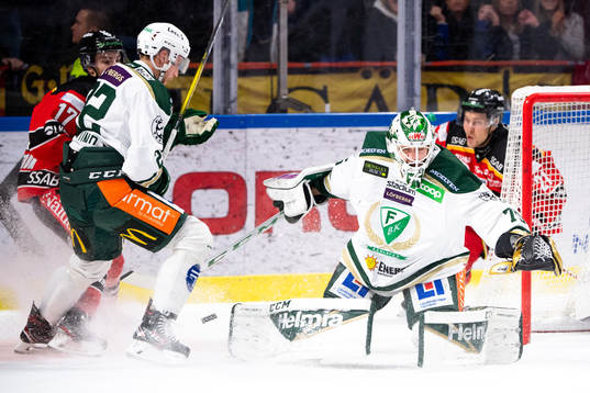 Färjestads målvakt Arvid Holm
