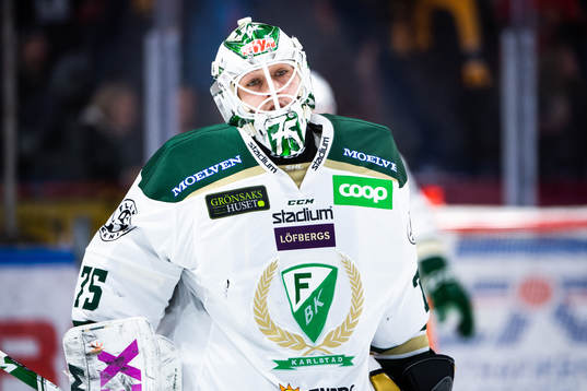 Färjestads målvakt Arvid Holm