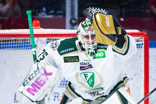 Färjestads målvakt Arvid Holm