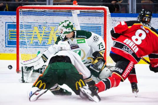 Färjestads målvakt Arvid Holm