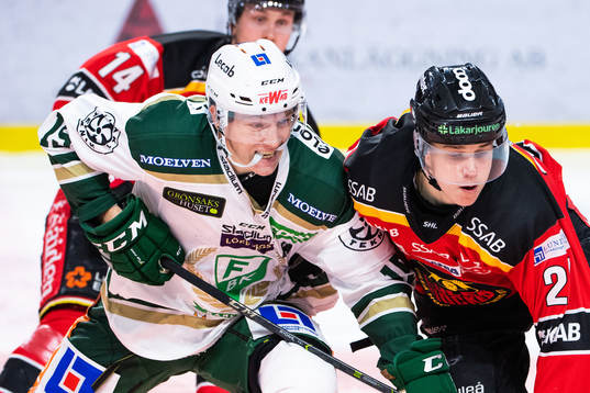 Färjestads Gustav Rydahl och Luleås Nils Lundkvist