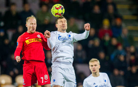 Mikkel Rygaard (7), FC Nordsjælland and Andreas Bjelland