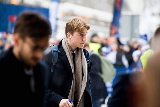 Kristian Thorstvedt of Viking arrives
