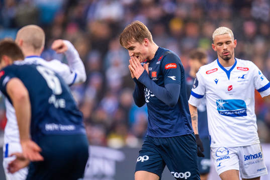 Kristian Thorstvedt of Viking reacts