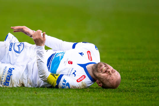 Christian Grindheim of Haugesund in pain